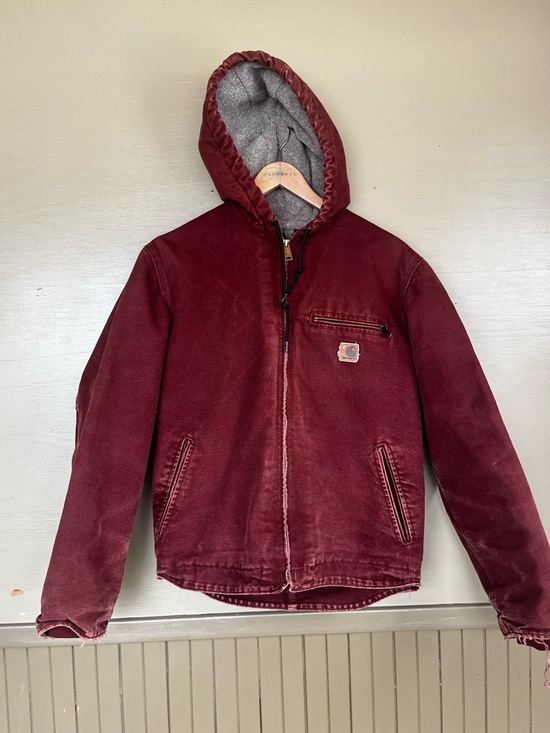 Carhartt J141CLY Sherpa Lined Clay distressed Duck Sierra Jacket Small - Picture 6 of 10